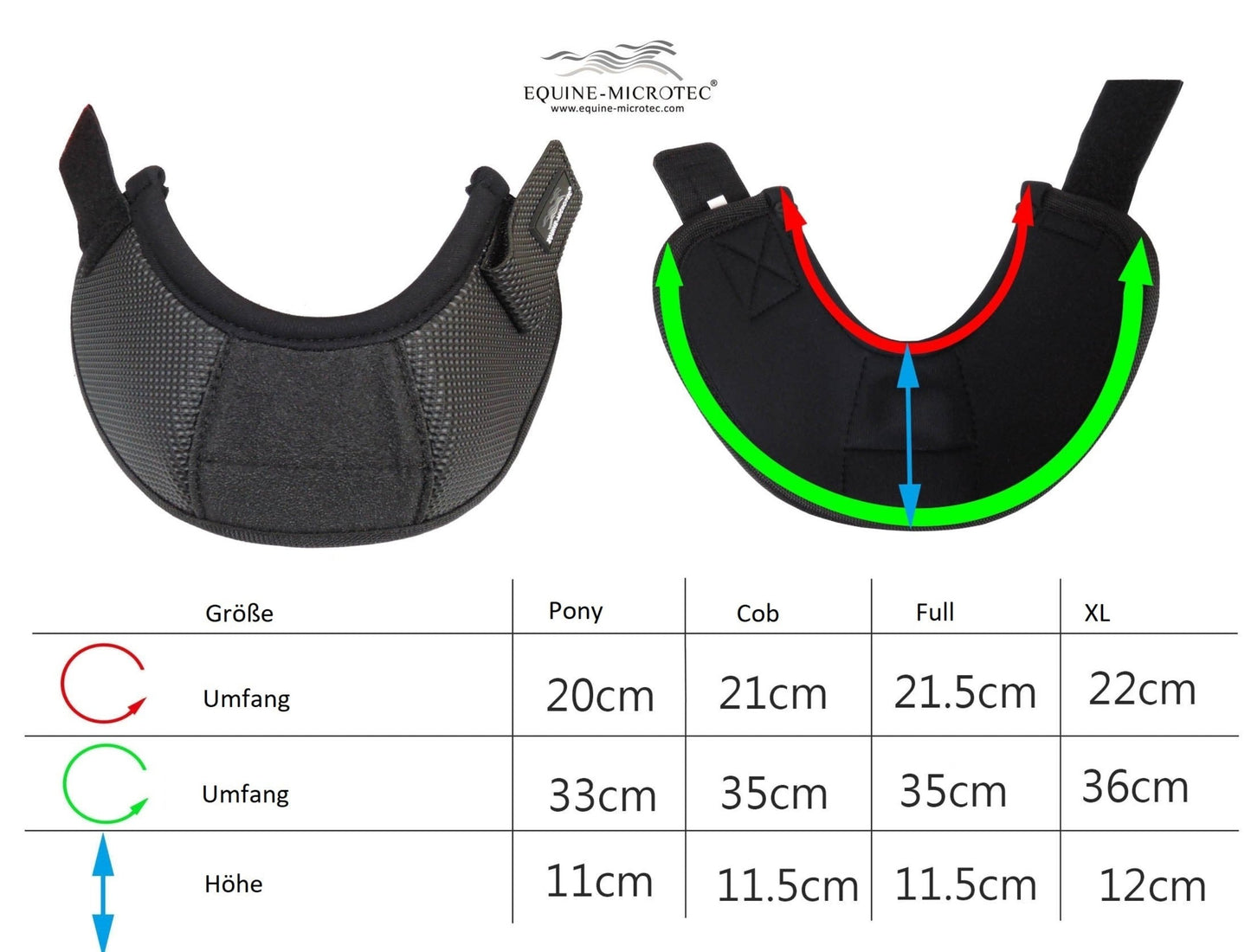 equine_microtec_HUFGLOCKEN_Groessentabelle